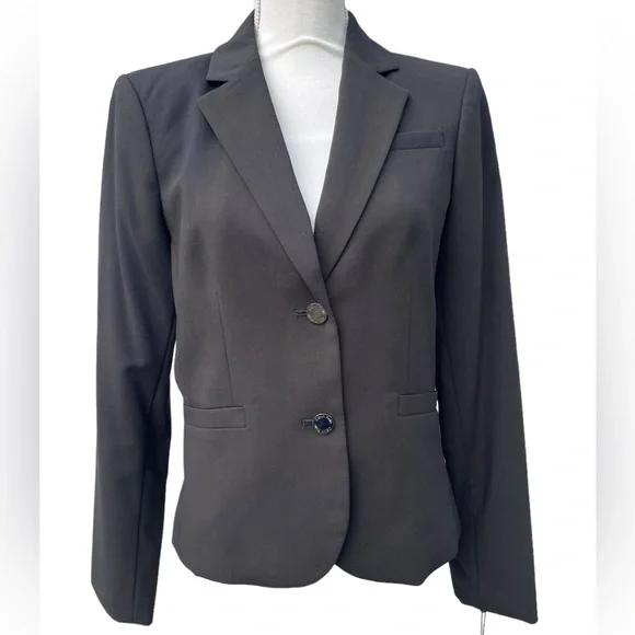 Calvin Klein Black Two-Button Blazer Size 8 - Picture 6 of 14